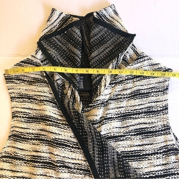 Anthropologie Dolan Mimeo Draped Tweed Knit Sleeveless Open Cardigan Sweater XS - Picture 11 of 12